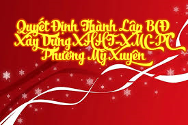 Quyết định thành lập Ban chỉ đạo XHHT - XMC - phổ cập phường Mỹ Xuyên